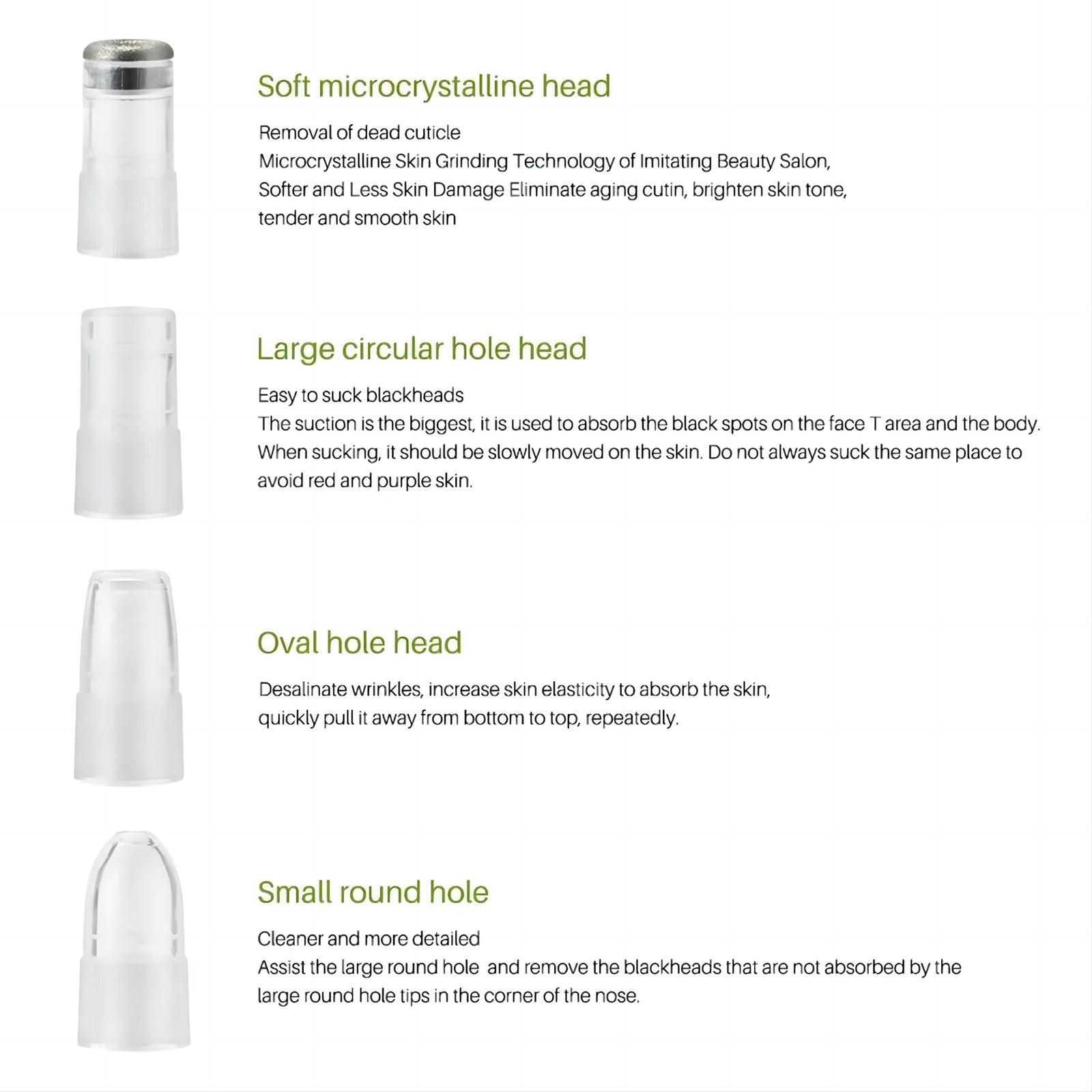 Diamond Microdermabrasion Blackhead Removal Vacuum Peeling Skin Rejuvenation Dermabrasion Facial Massage Beauty Device