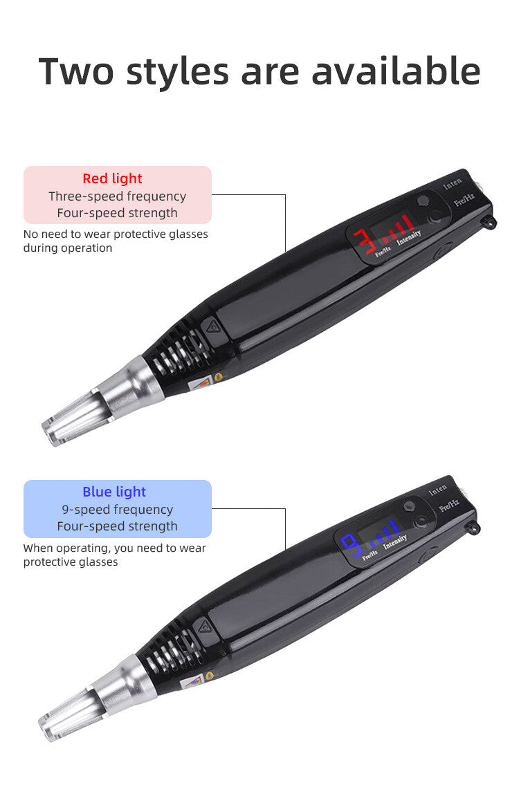 Black Red Blue Picosecond Pen Second Generation Handheld Portable Melanin Sweeping Pen for Face Mole Removal Picosecond Meter
