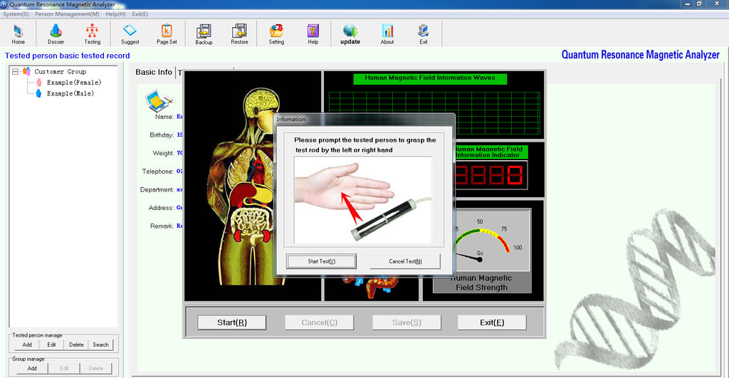 English Software Quantum Magnetic Resonance Analyzer Body Analyzer For Body Health Care Testing