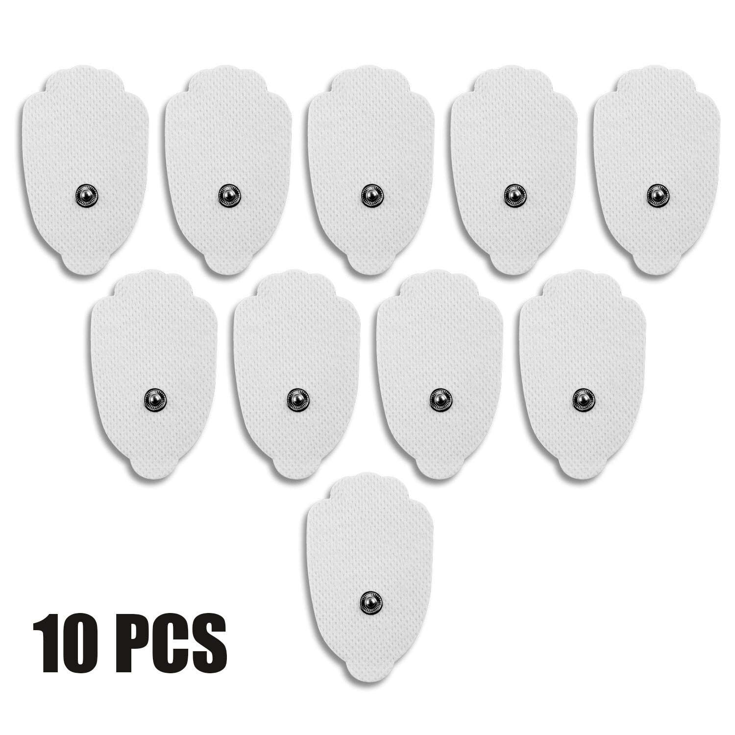 10-80Pcs Replacement Small Oval Snap On / Palm Electrode Pads Cloth for Tens Machine Pulse Massagers Home Use