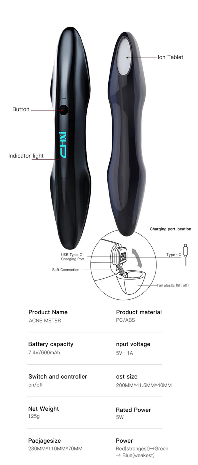 Eye Lifting Ozone Plasma Pen Acne Treatment Beauty Facial Device Ozone Plasma Jet Pen