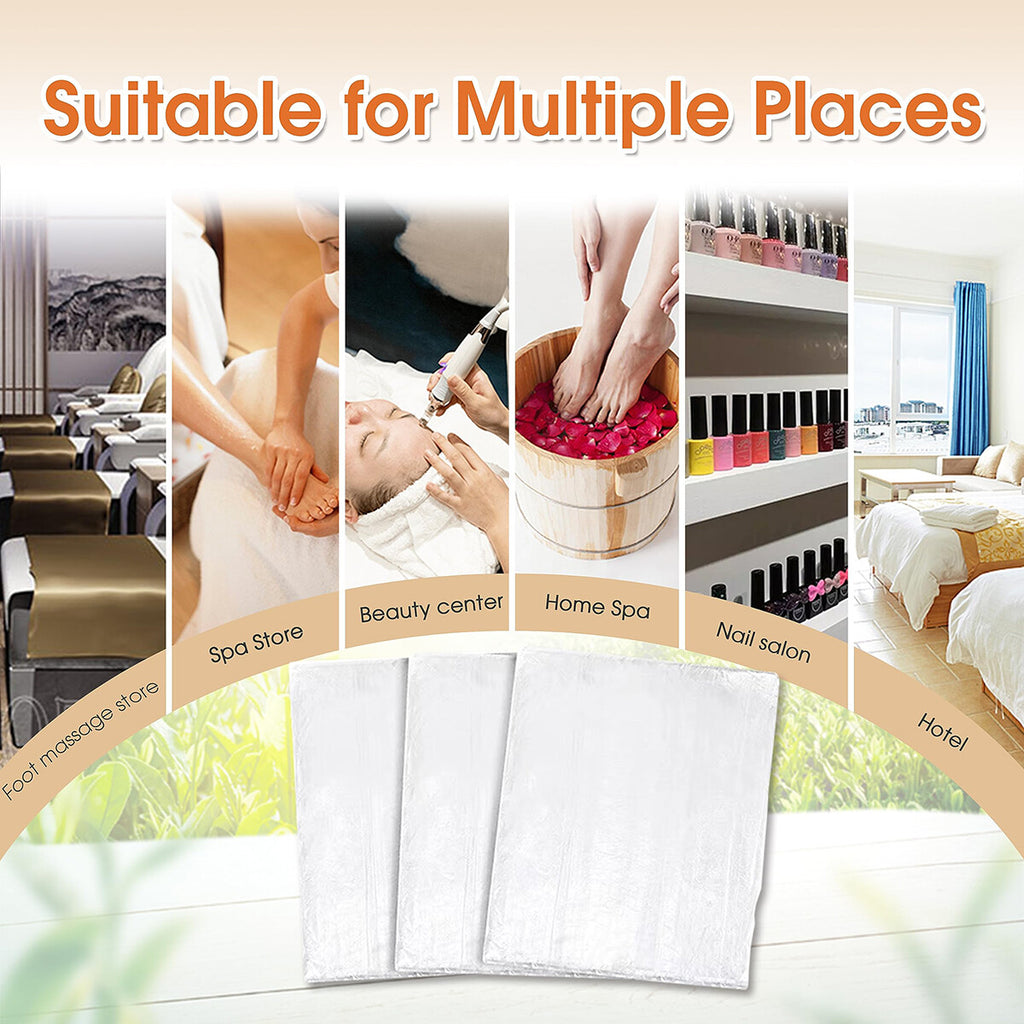 100Pcs Disposable Foot Bath Liners 28x28 Inch Plastic Foot Tub Bags For Ionic Detox Foot Spa Home Salon Foot Soak Use