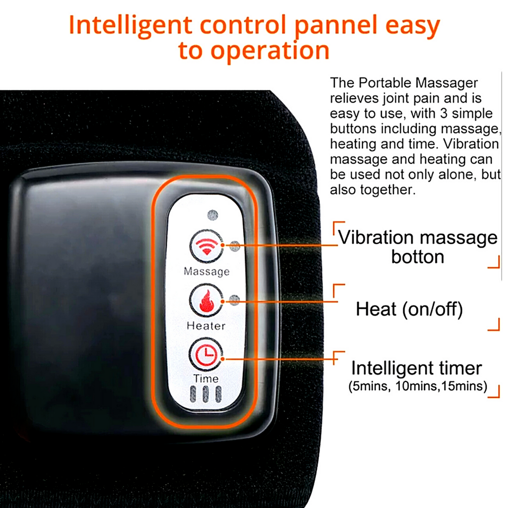 3 In 1 Knee Joint Physiotherapy Massager Pneumatic Air Compression Heating Vibration Leg Pain Relief Support Machine Home Use