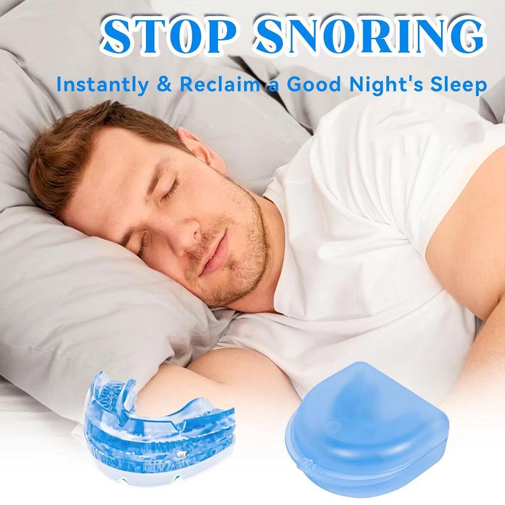 Adjustable Anti Snoring Device Mouth Guard Anti-Snoring Sleep Aid Device Sleeping Bruxism Snoring Stopper Help Sleep Mouthpiece