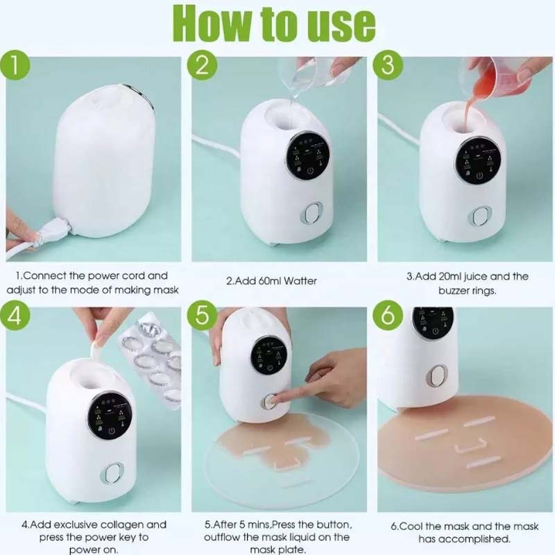 Personal Automatic Vegetable Fruit Face Mask Maker Home Use DIY Making Auto Facial Mask Beauty Machine