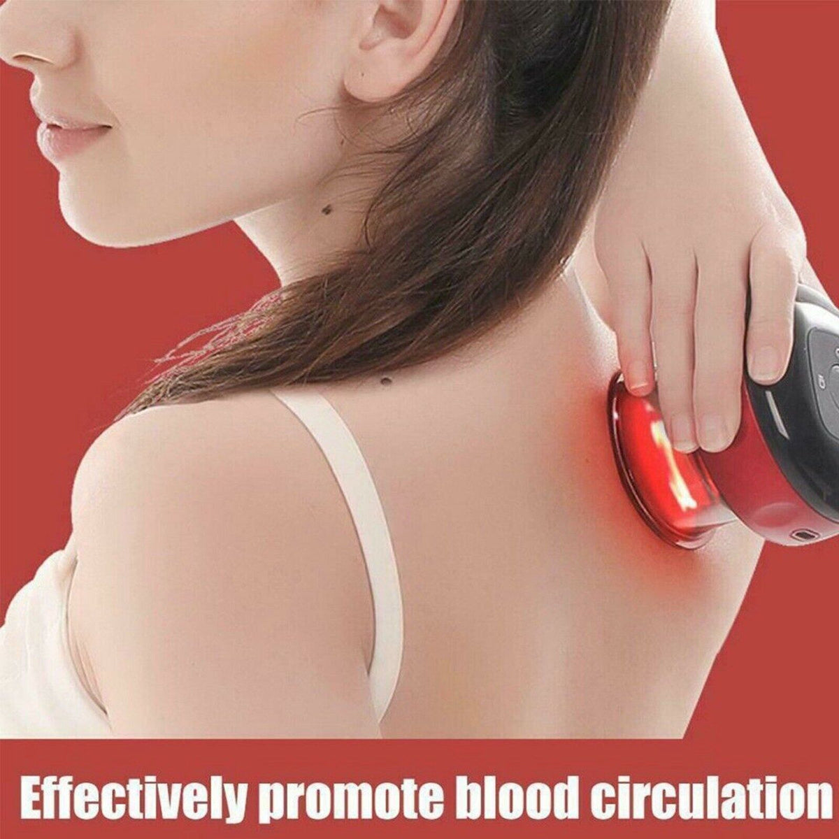 Electric Cupping Massager Smart Vacuum Cupping Therapy Device with Digital Display Heating Rechargeable Body Scraping Massage Machine