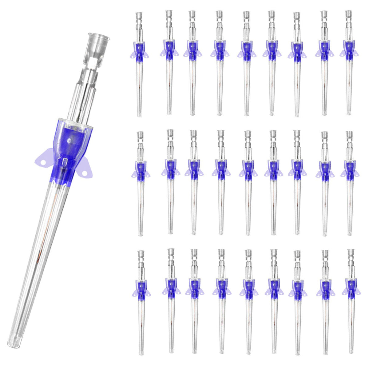 50PCS Veterinary Indwelling IV Catheter Needle 20G‑26G Disposable Animal Intravenous Cannula for Pet Dog Cat Infusion Veterinary Clinic Supply