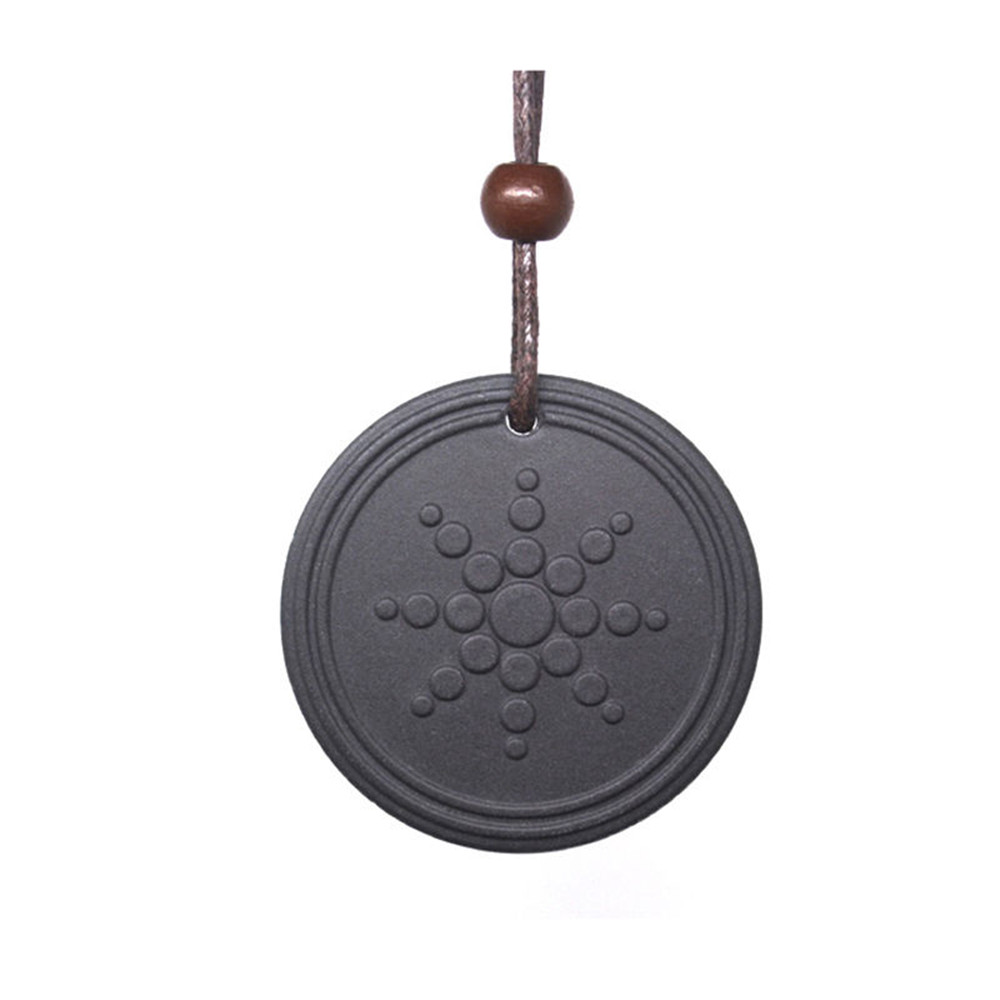 Sunflower Japanese Quantum Volcanic Lava Stone Bio Energy Pendant Scalar Energy Stone Pendant High Negative Ion Quantum Pendant