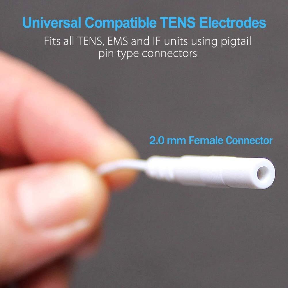40/80 PCS Reusable TENS Electrode Self-adhesive Pads EMS Replacement Unit 7000 3000 2x2 Muscle Stimulator BULK