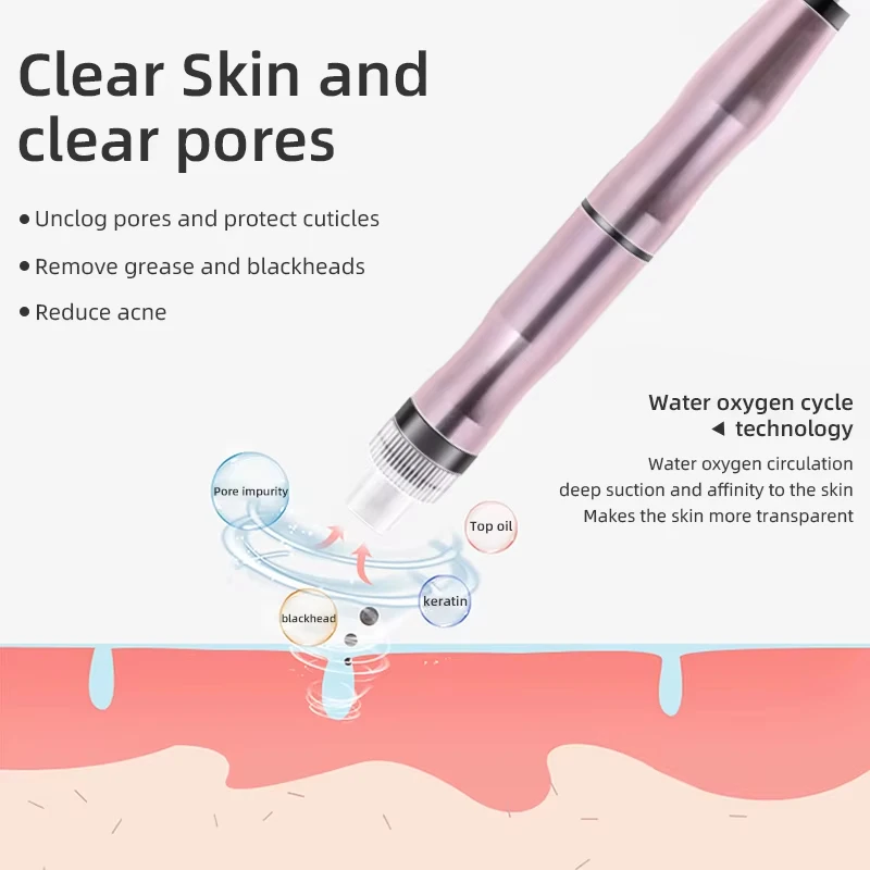 Professional Hydro Dermabrasion Facial Machine Water Oxygen Jet Peel Skin Deep Cleansing Exfoliating Device for Beauty Salon Home Use