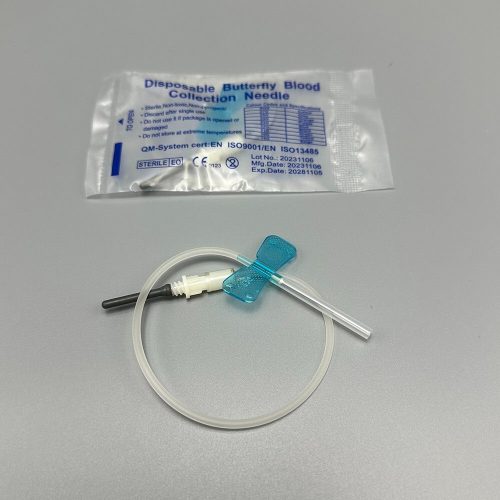 Disposable Butterfly Blood Collection Needle 21G 22G 23G 25G Sterile Clinical Lab Consumables Available In 50pcs & 100pcs Pack