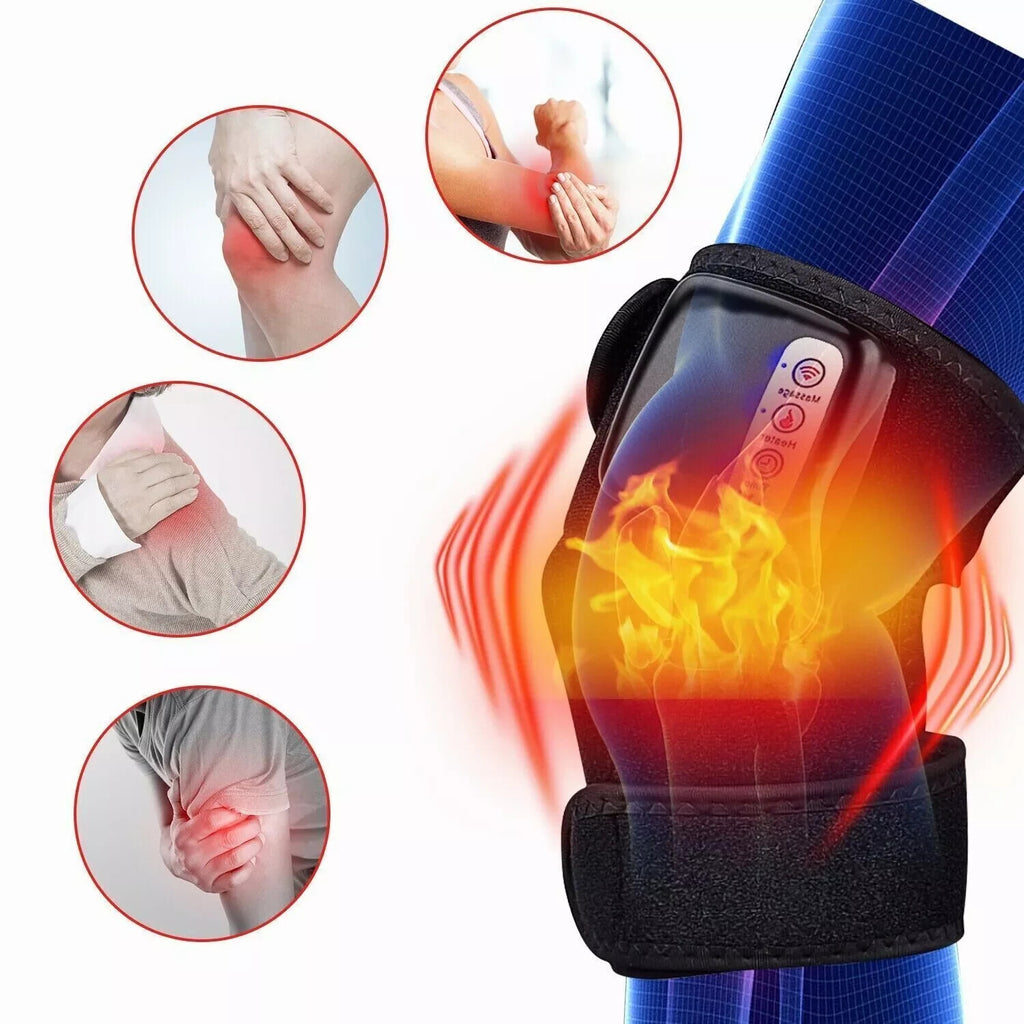 3 In 1 Knee Joint Physiotherapy Massager Pneumatic Air Compression Heating Vibration Leg Pain Relief Support Machine Home Use