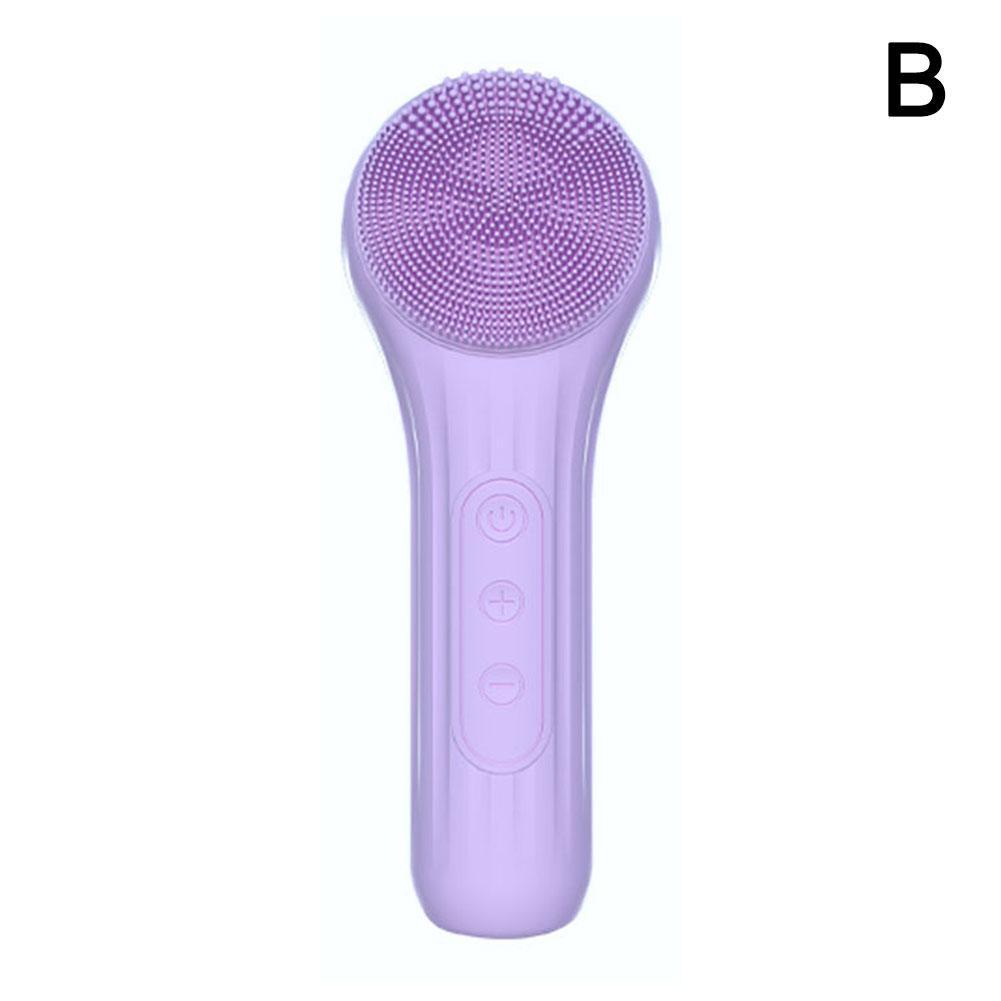 Electric Silicone Facial Cleansing Brush Rechargeable Vibration Face Scrubber Deep Clean Pore Exfoliate Skin Care Beauty Tool