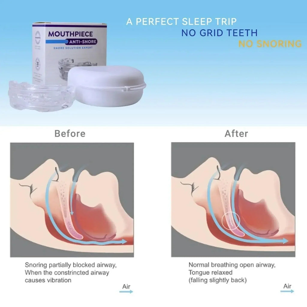 Stop Snoring Mouthpiece Sleep Apnea Guard Bruxism Anti Snore Pure Grind Aid Tray