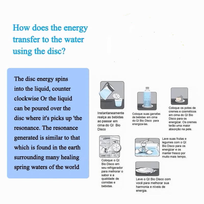 Scalar Bio Energy Bio Disc 4 Quantum Glass Energy Disk Negative Ion Water Purify Bio Disc Health Care With Gift Box