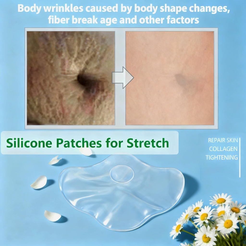 1PC Silicone Belly Sheet Reusable Self Adhesive Abdomen Skin Patch for Stretch Marks Care Anti Wrinkle