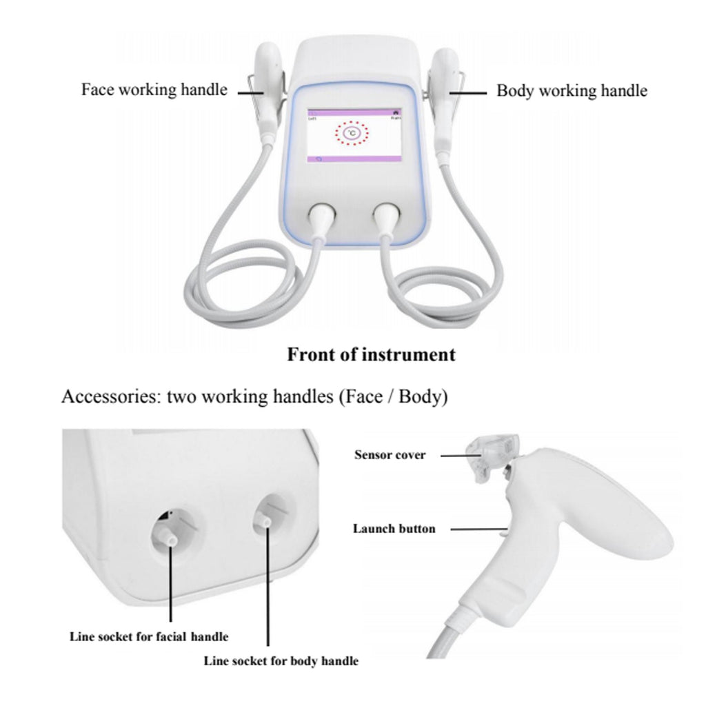 2 Handles Tixel Thermal Fractional Machine, Salon Skin Resurfacing Device for Stretch Mark, Scar & Wrinkle Removal Treatment