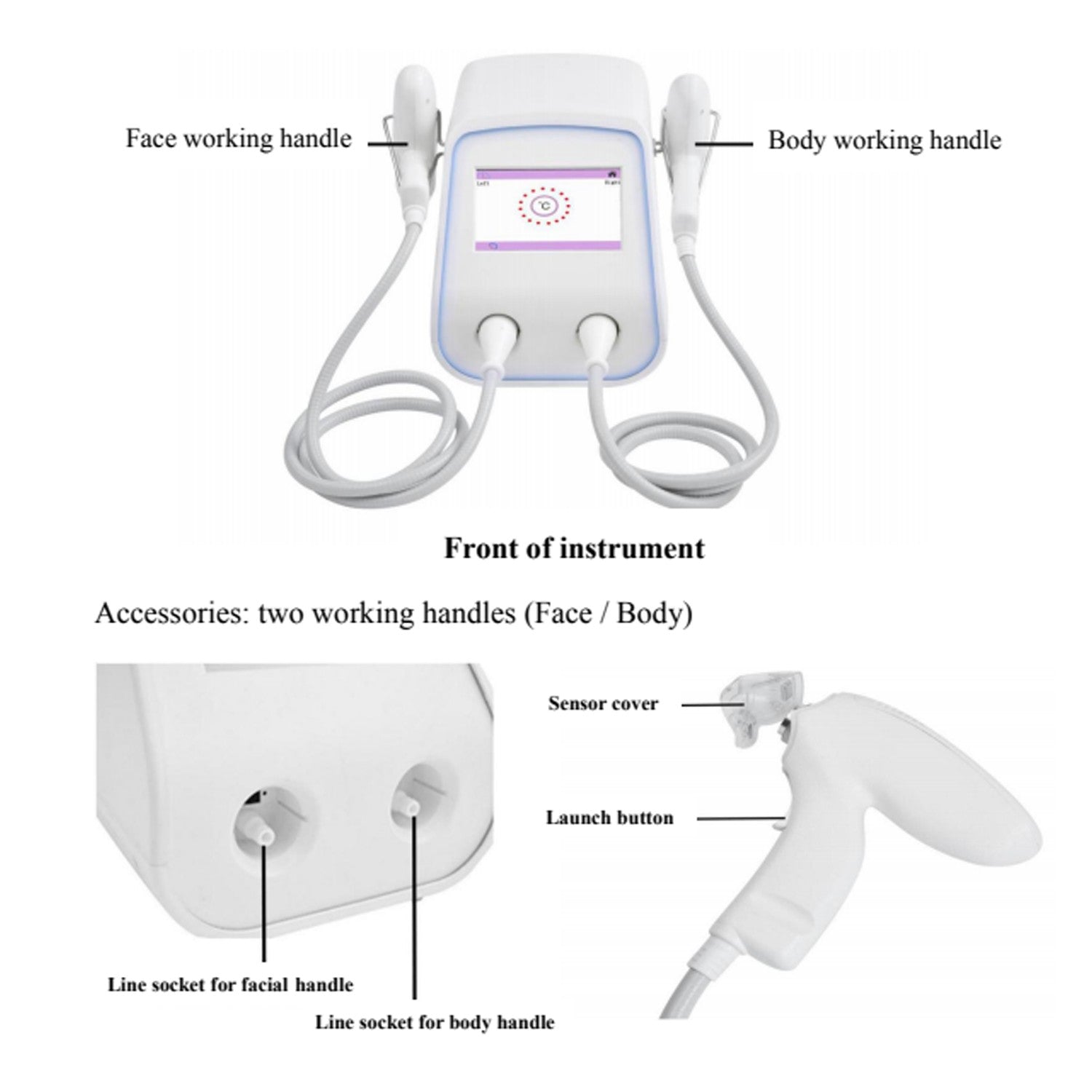 2 Handles Tixel Thermal Fractional Machine, Salon Skin Resurfacing Device for Stretch Mark, Scar & Wrinkle Removal Treatment