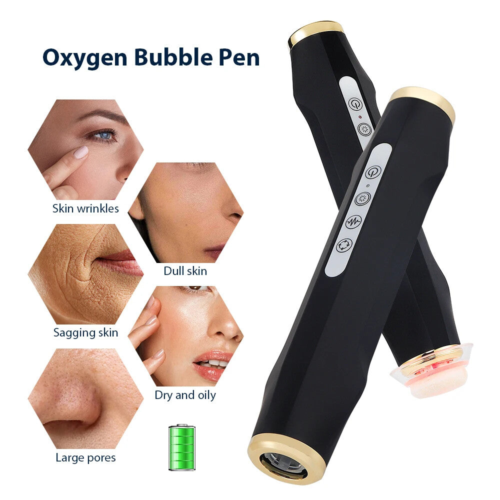 Portable Oxygen Bubble Facial Pen Rechargeable Home Skin Care Machine Deep Cleansing Moisturizing Face Beauty Device