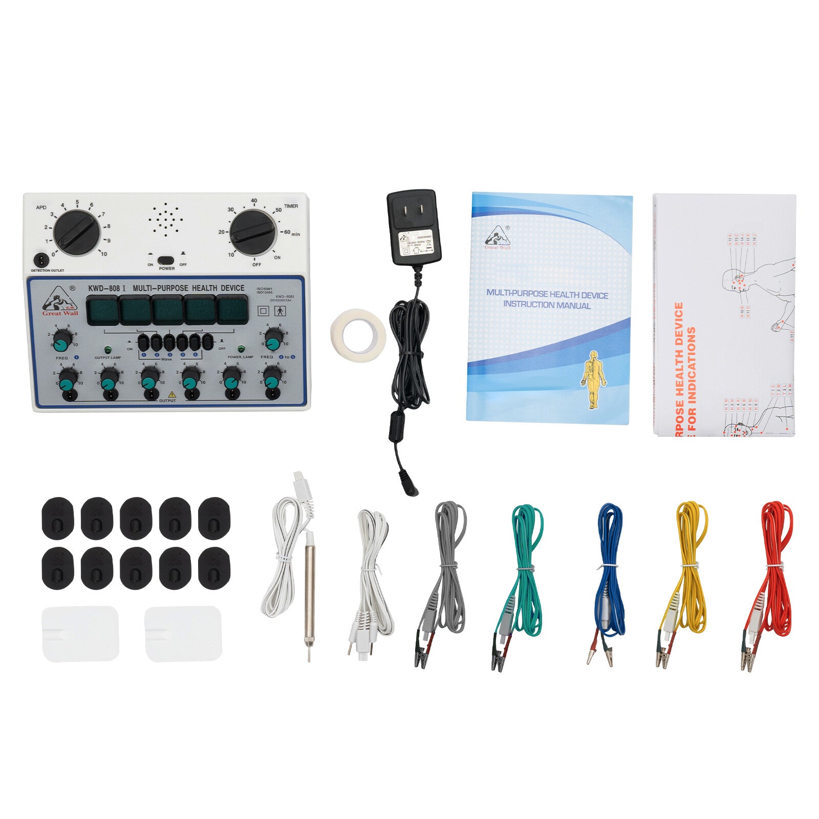 KWD-808I 6 Channel Output Patch Massager Care Kit Digital Electroestimulador Muscular Electric Acupuncture Stimulator Machine