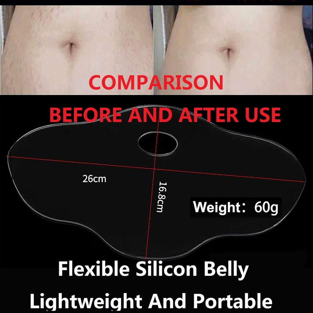 1PC Silicone Belly Sheet Reusable Self Adhesive Abdomen Skin Patch for Stretch Marks Care Anti Wrinkle