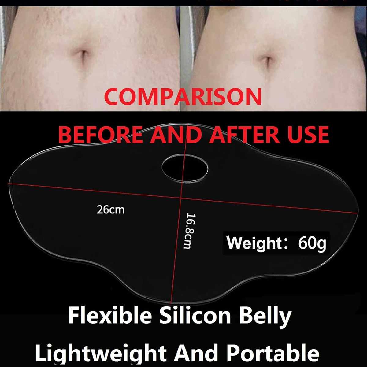 1PC Silicone Belly Sheet Reusable Self Adhesive Abdomen Skin Patch for Stretch Marks Care Anti Wrinkle
