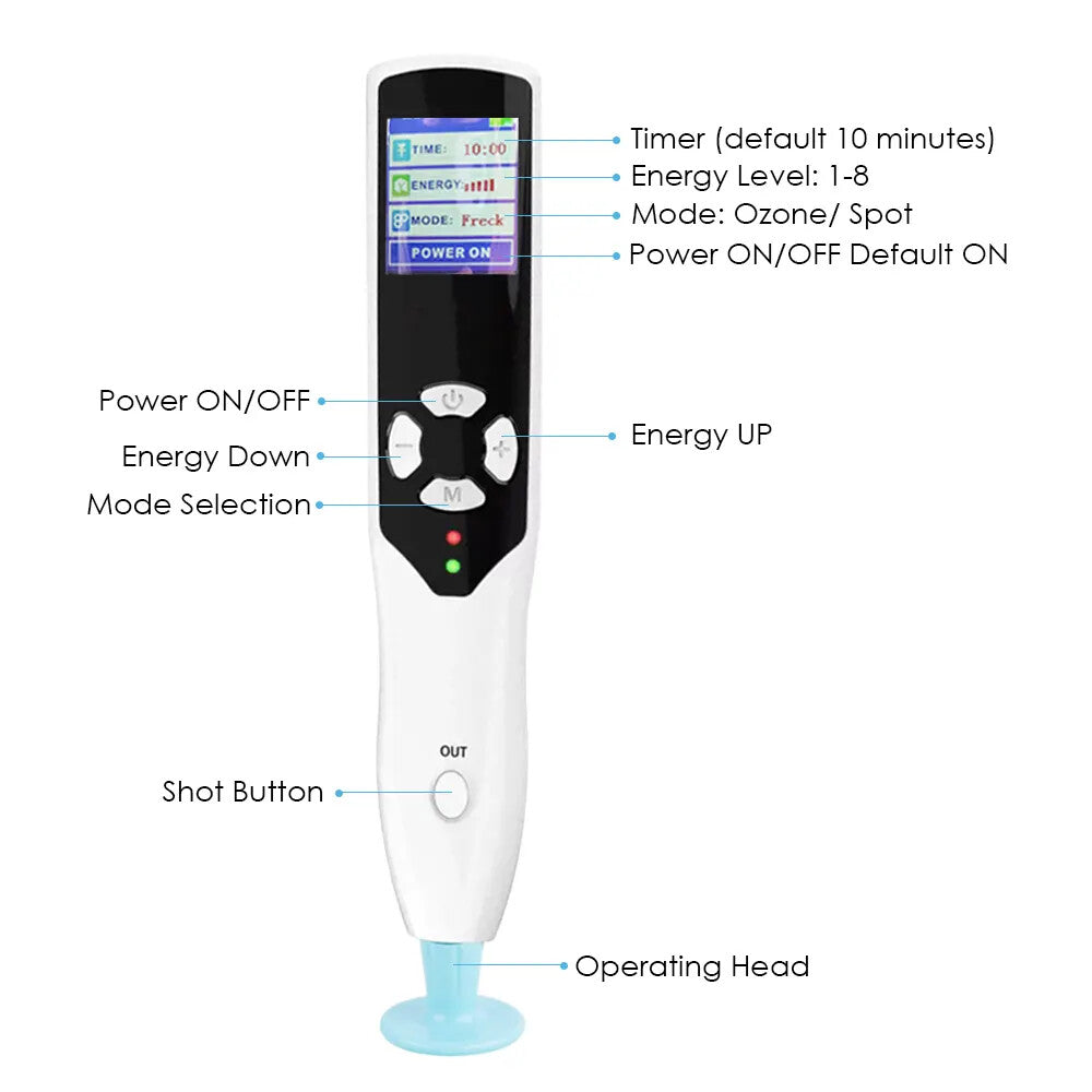 Portable 2 In 1 PAA Fibroblast Ozone Plasma Pen Face Eyelid Lift Wrinkle Removal Skin Care Device Home Use