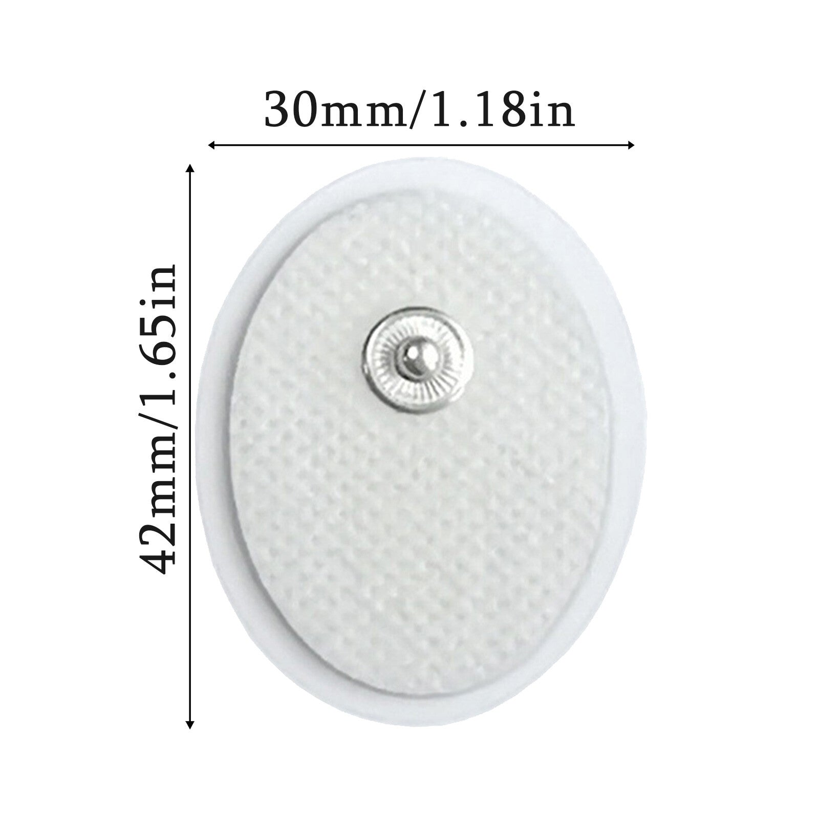 10-80Pcs Replacement Small Oval Snap On / Palm Electrode Pads Cloth for Tens Machine Pulse Massagers Home Use