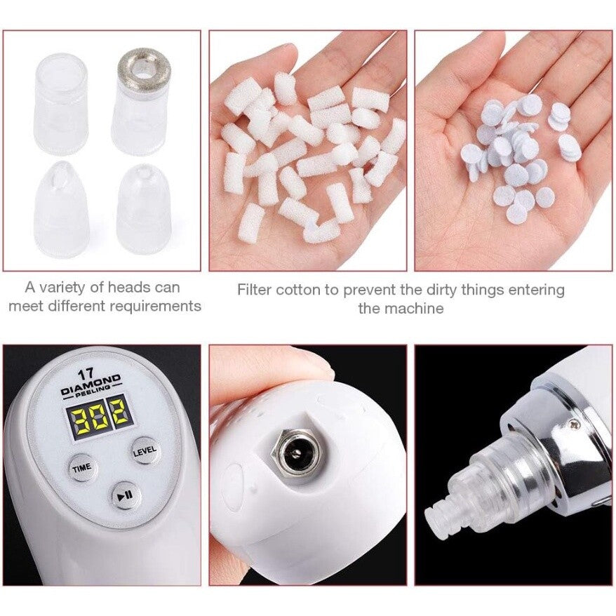 Diamond Microdermabrasion Blackhead Removal Vacuum Peeling Skin Rejuvenation Dermabrasion Facial Massage Beauty Device
