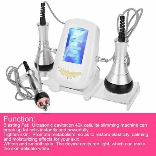 3 In 1 40K Cavitation RF Slimming Machine, Ultrasonic Fat Reduction Device with Tripolar & Multipolar RF for Body Shaping Anti-Cellulite Treatment