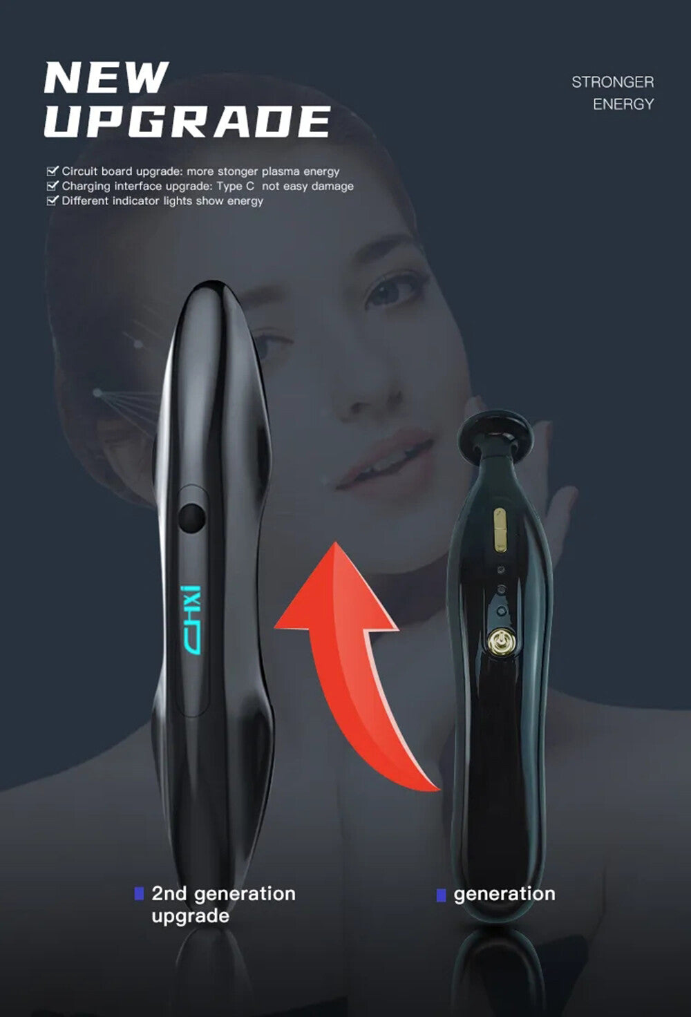 Eye Lifting Ozone Plasma Pen Acne Treatment Beauty Facial Device Ozone Plasma Jet Pen