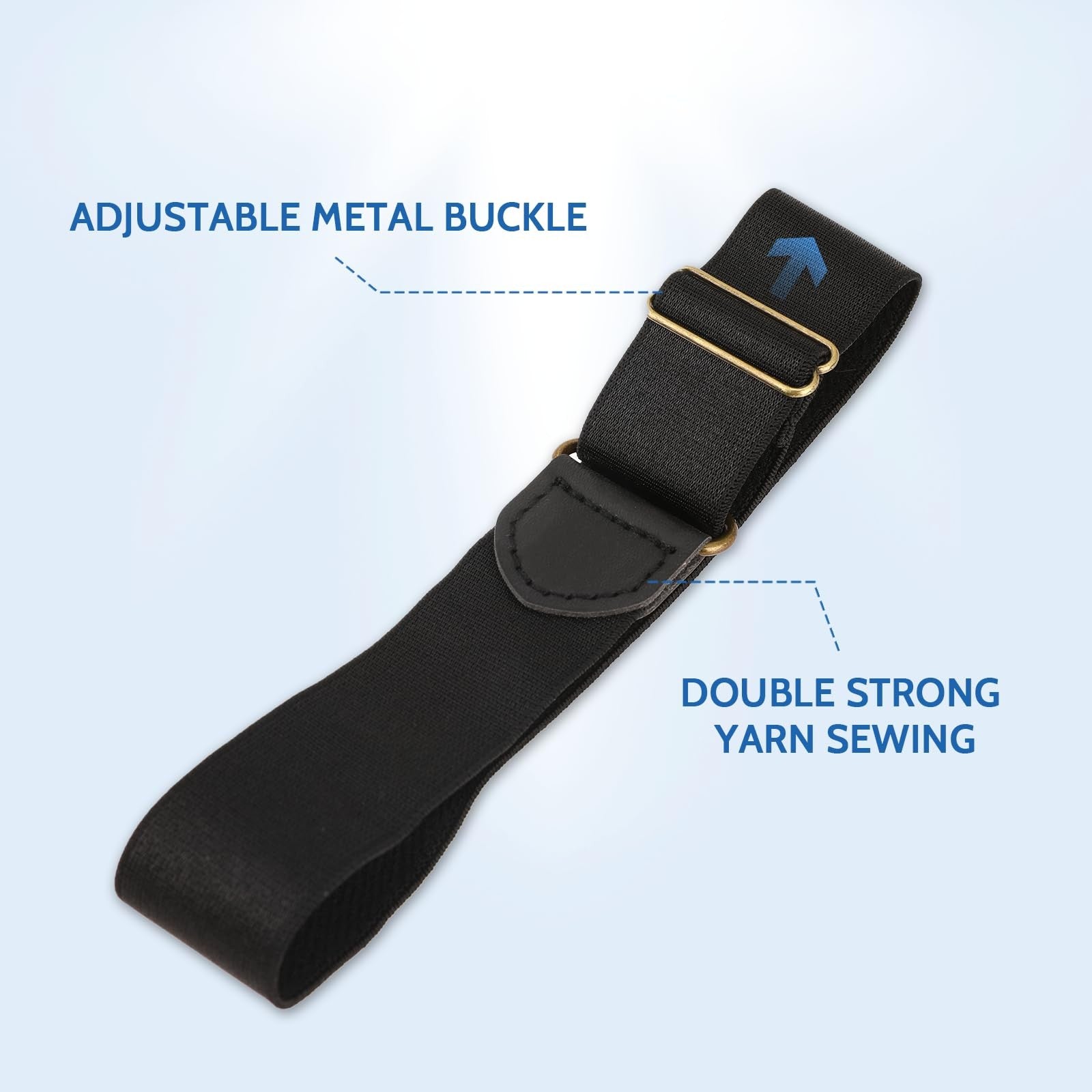 1 Pair Adjustable Elastic Shirt Sleeve Holder Strap Anti Slip Arm Band Cuff Fastener For Business Formal Dress Shirt Accessory