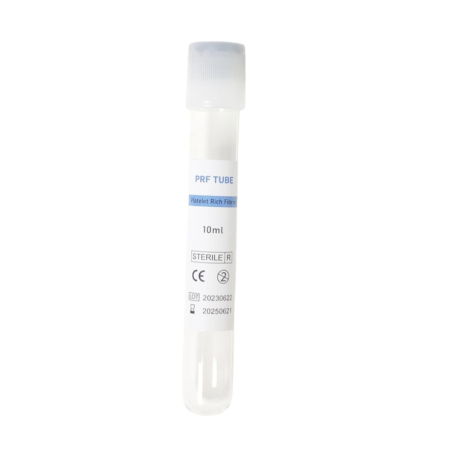 10mL PRF Tubes No Additive PRF Processing Tubes PET Centrifuge Tubes for Laboratory Sample Preparation Individually Wrapped (10/20/50 Pack)