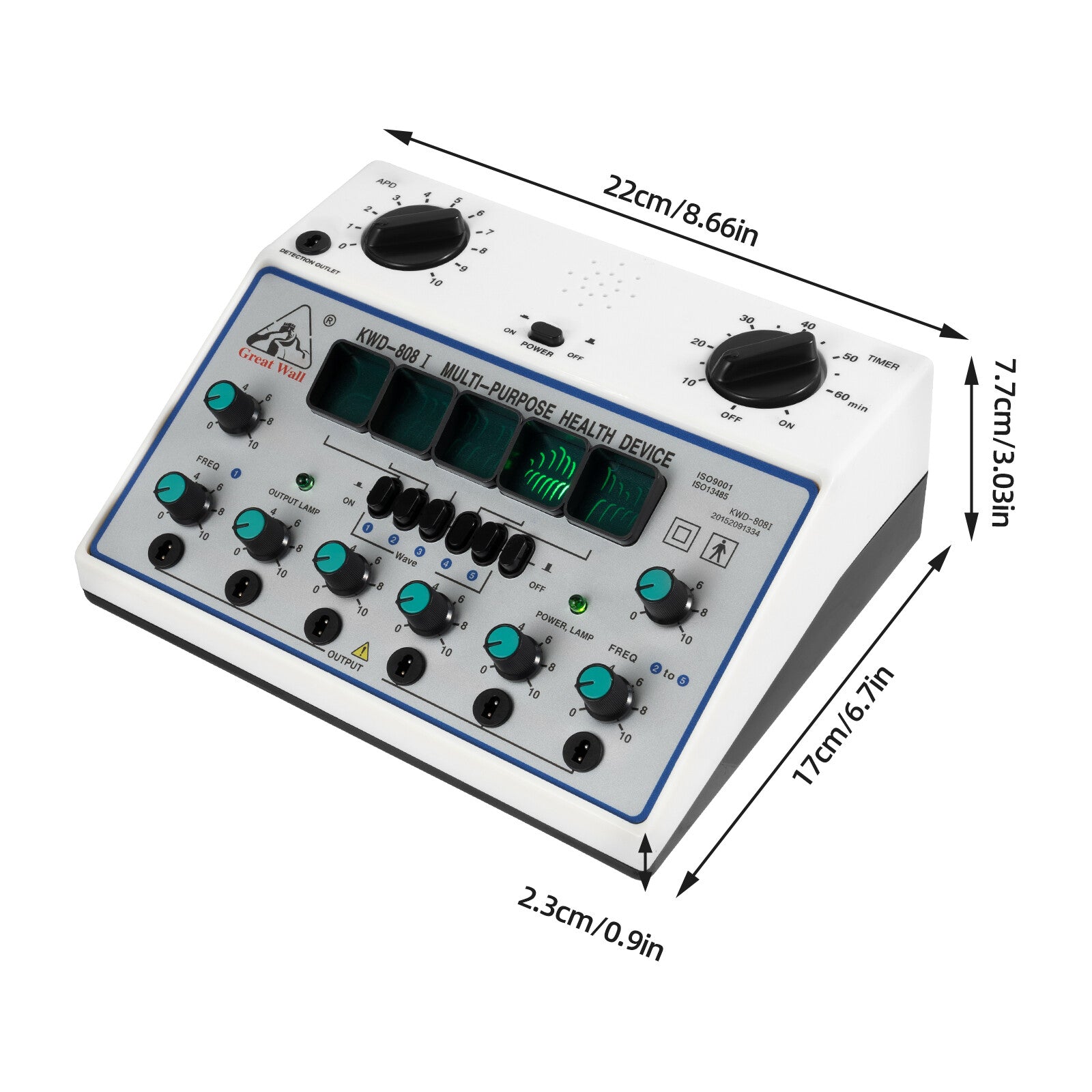 KWD-808I 6 Channel Output Patch Massager Care Kit Digital Electroestimulador Muscular Electric Acupuncture Stimulator Machine