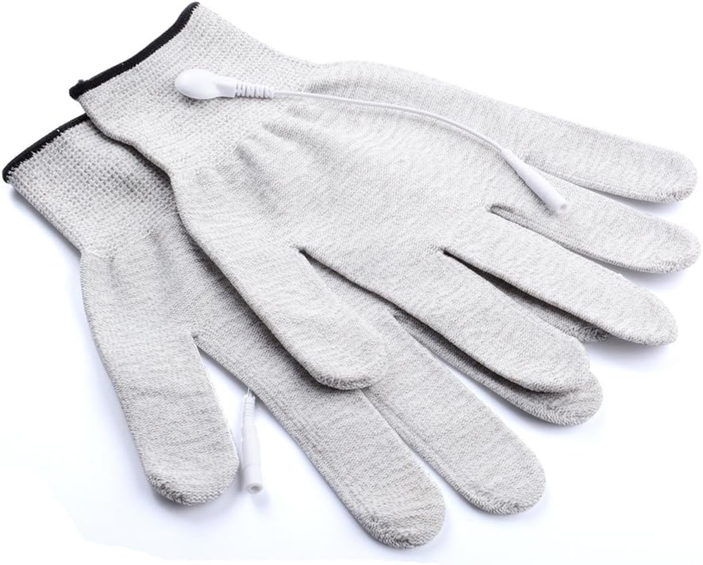 L Size Conductive Electrode Massage Gloves With Cable For TENS EMS Physiotherapy Machine Hand Skin Relax Therapy Accessory