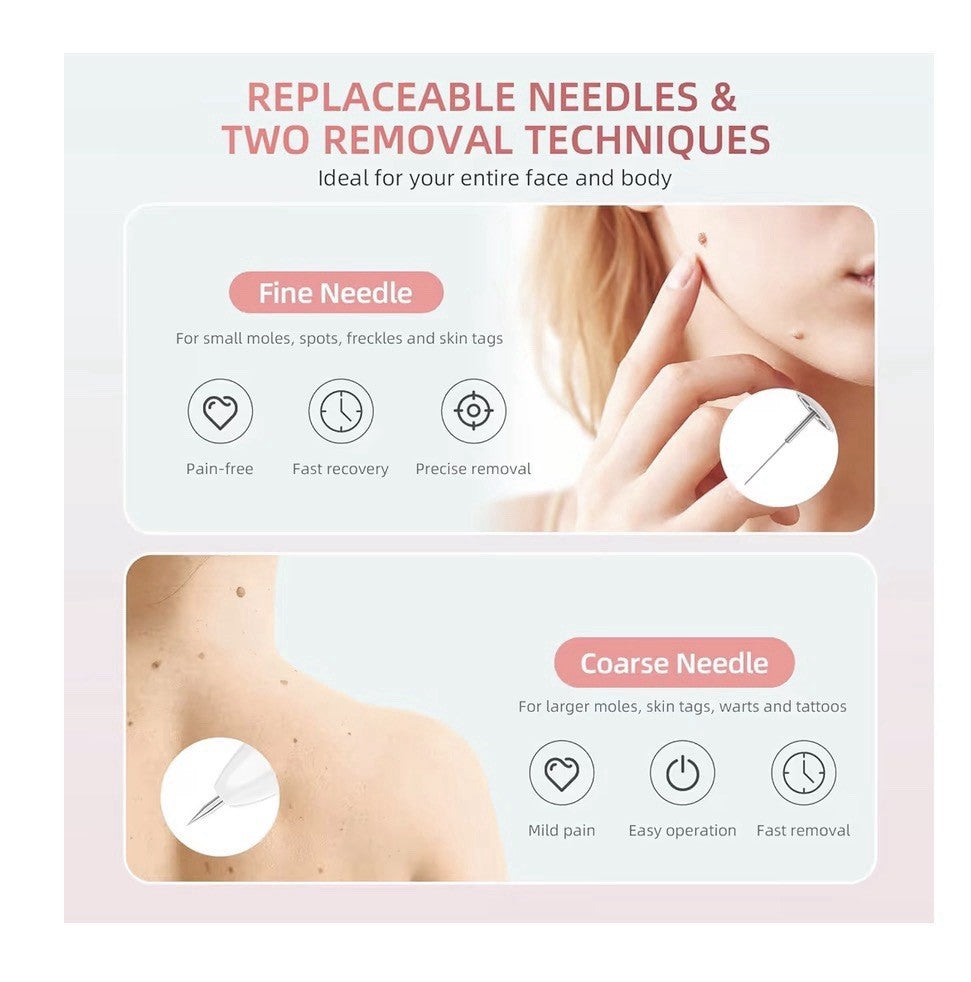 Electric Skin Tag Removal Pen LCD Digital Display Adjustable Strength Rechargeable Portable Skin Spot Removal Beauty Device