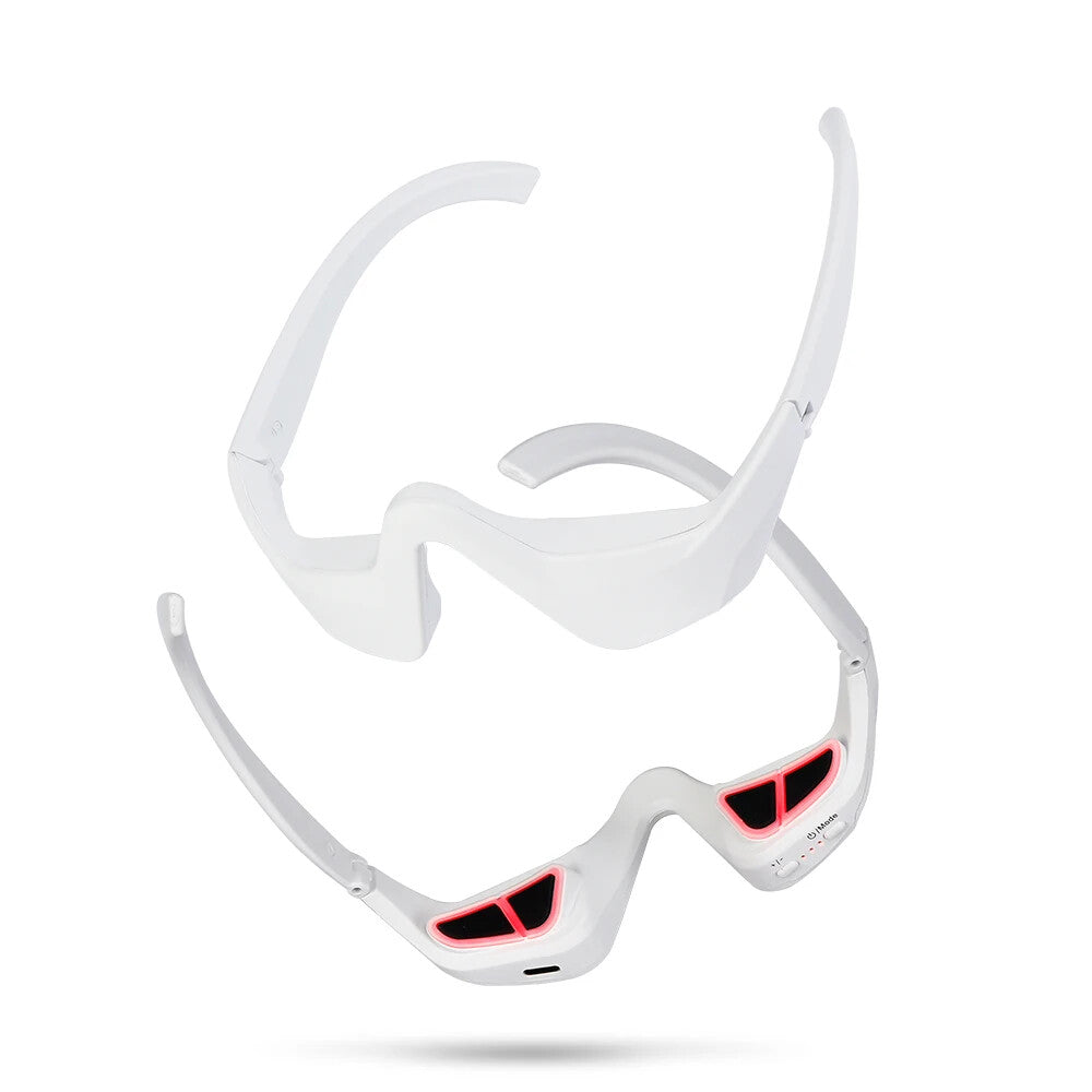 Rechargeable Red Light Therapy Eye Glasses Portable LED Infrared Light Mask For Eye Fatigue Relief Dark Circle Skin Recovery Care Device