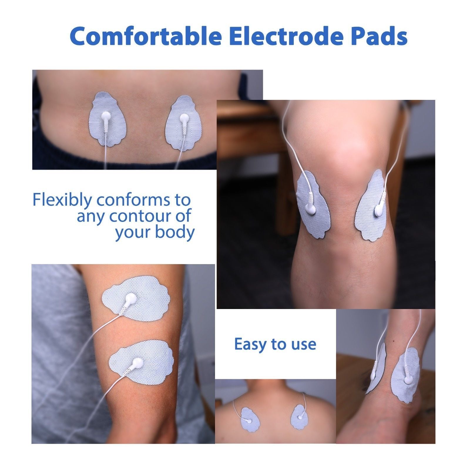 10-80Pcs Replacement Small Oval Snap On / Palm Electrode Pads Cloth for Tens Machine Pulse Massagers Home Use
