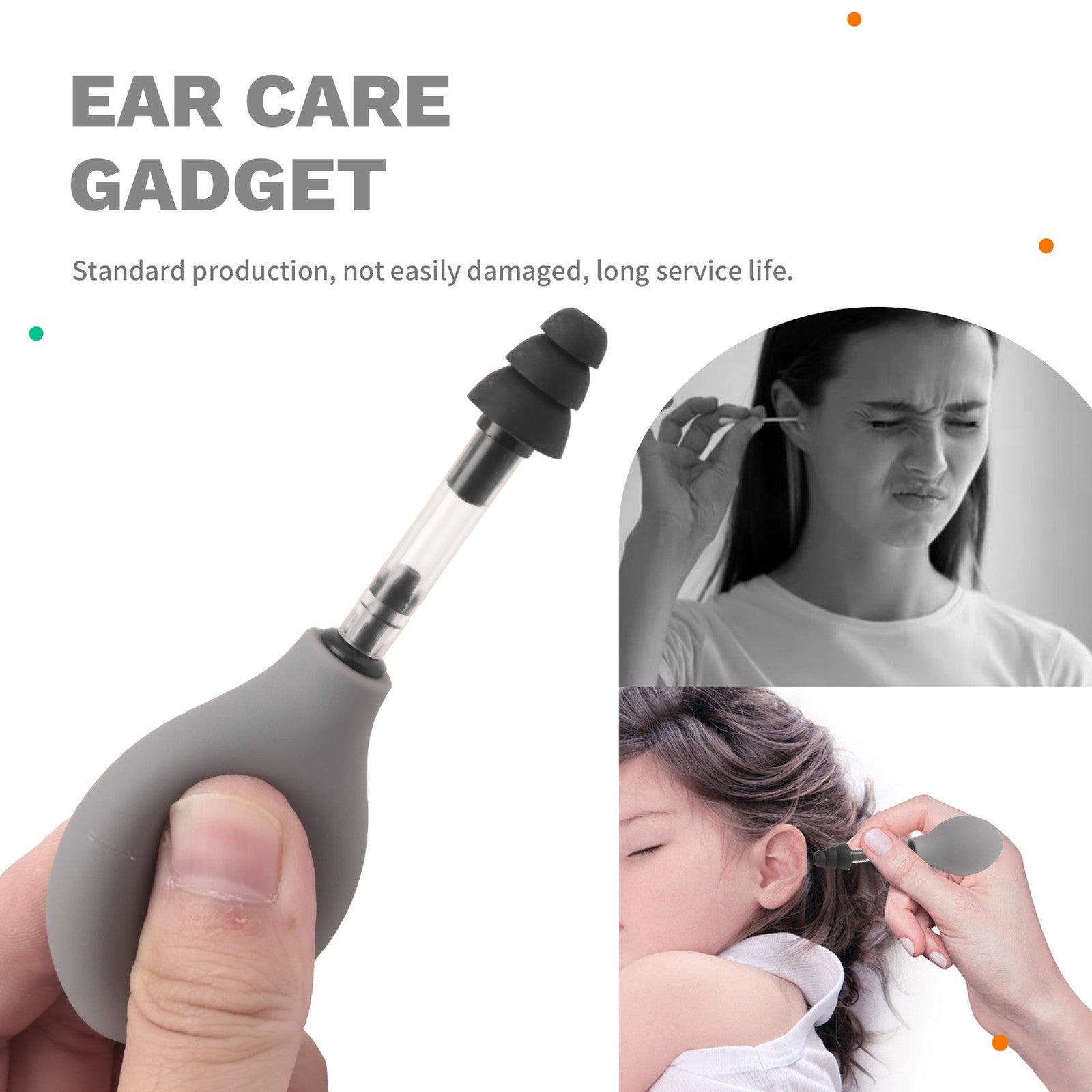 Portable Ear Pressure Equalization Balloon Tool With Extra Silicone Tips Ear Care Relieve Blocked Ears For Flight Diving Hearing Comfort Device