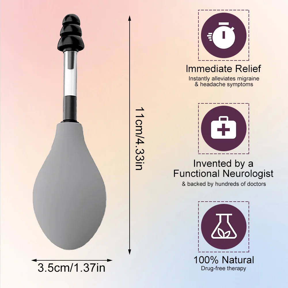 Portable Ear Pressure Equalization Balloon Tool With Extra Silicone Tips Ear Care Relieve Blocked Ears For Flight Diving Hearing Comfort Device