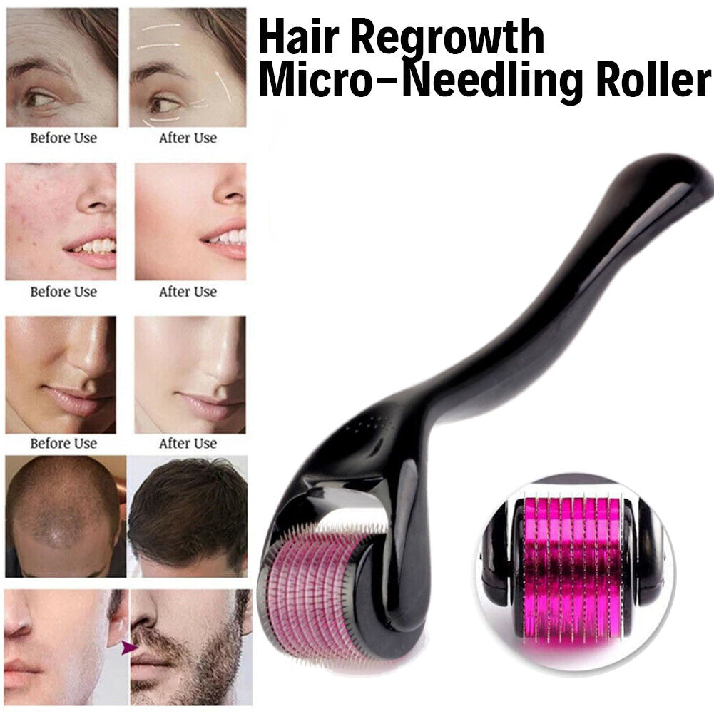 DRS 540 Titanium Microneedle Derma Roller Facial Skin Care Tool Boost Collagen Anti-Aging Reduce Wrinkles Pore Minimizing Device