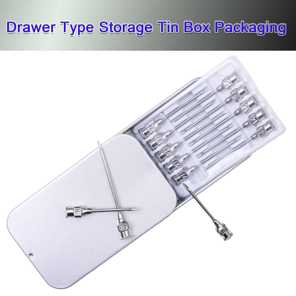 Stainless Steel Veterinary Injection Needles for Livestock Pig Cattle Sheep Horse Dog Poultry Farm Animal Use 10 Pcs/Box
