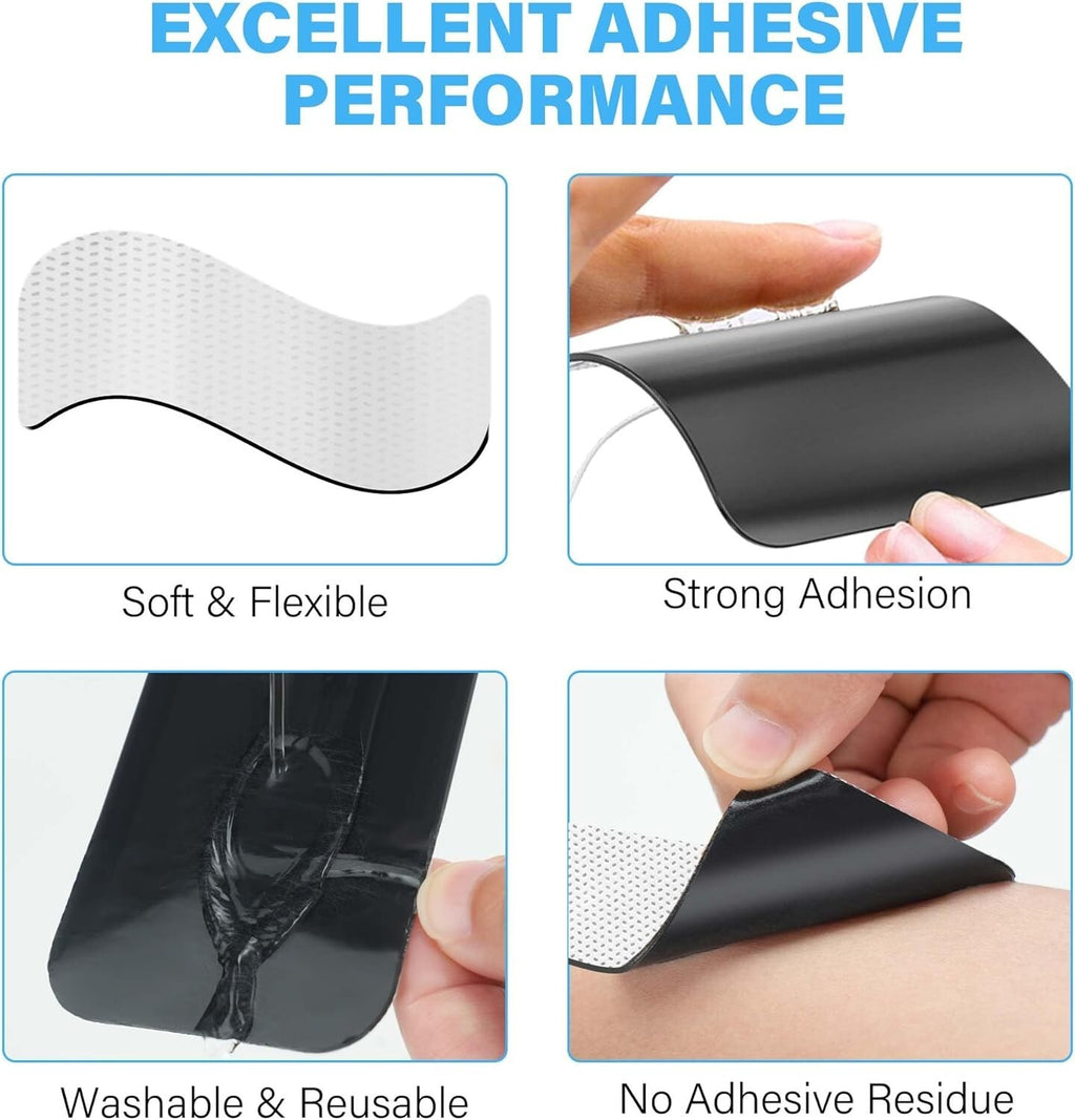 20/40X Replacement Large 2"x3.5" White Cloth Self Adhesive Electrode Pads for Tens Unit 7000 3000 Muscle Stimulator Pulse Massagers