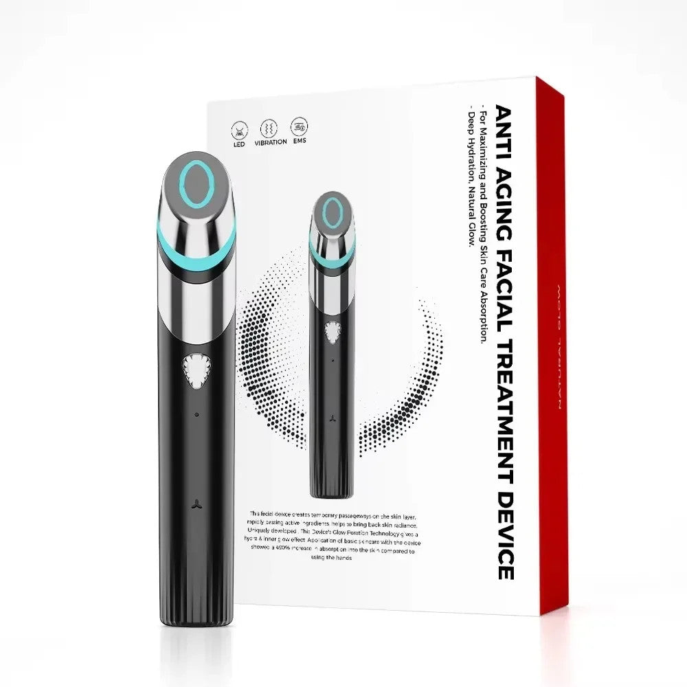 EMS Vibration LED Facial Skin Tightening Device Portable Anti Aging Face Massager Boost Skin Absorption Home Skincare Beauty Instrument