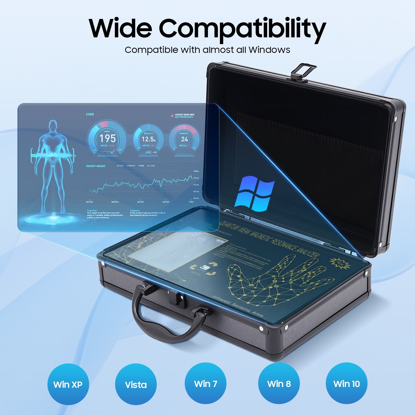 6th Gen Quantum Magnetic Resonance Body Analyzer, Quantum Analyzer Machine, Full-Body Scanner, Health Detector, Palm Touch