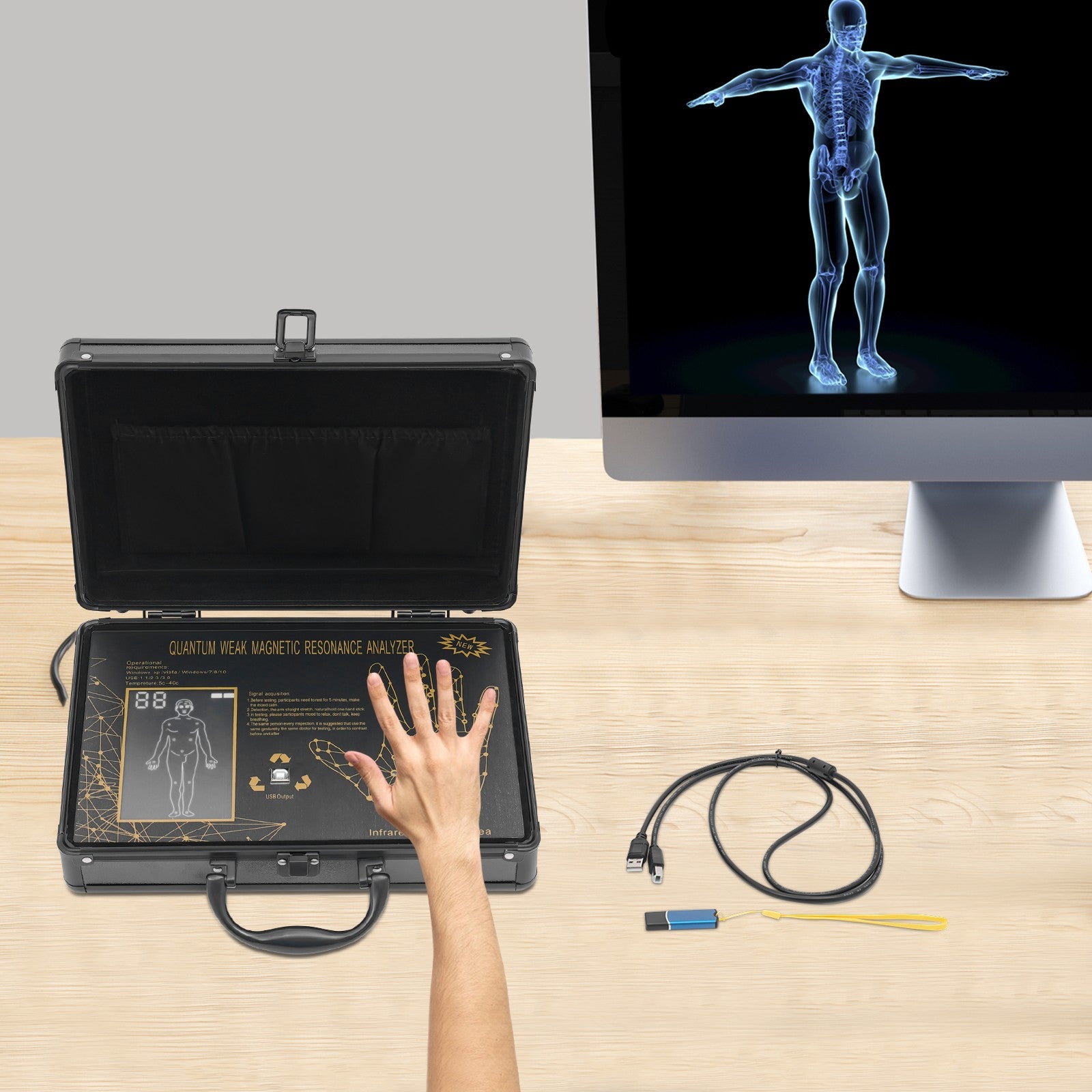 6th Gen Quantum Magnetic Resonance Body Analyzer, Quantum Analyzer Machine, Full-Body Scanner, Health Detector, Palm Touch