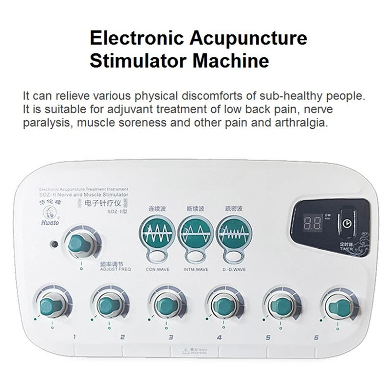 Hwato SDZ-II 6 Channels Physical Rehabilitation Therapy Equipment Electric Pulse Acupuncture Stimulator Machine Home Use