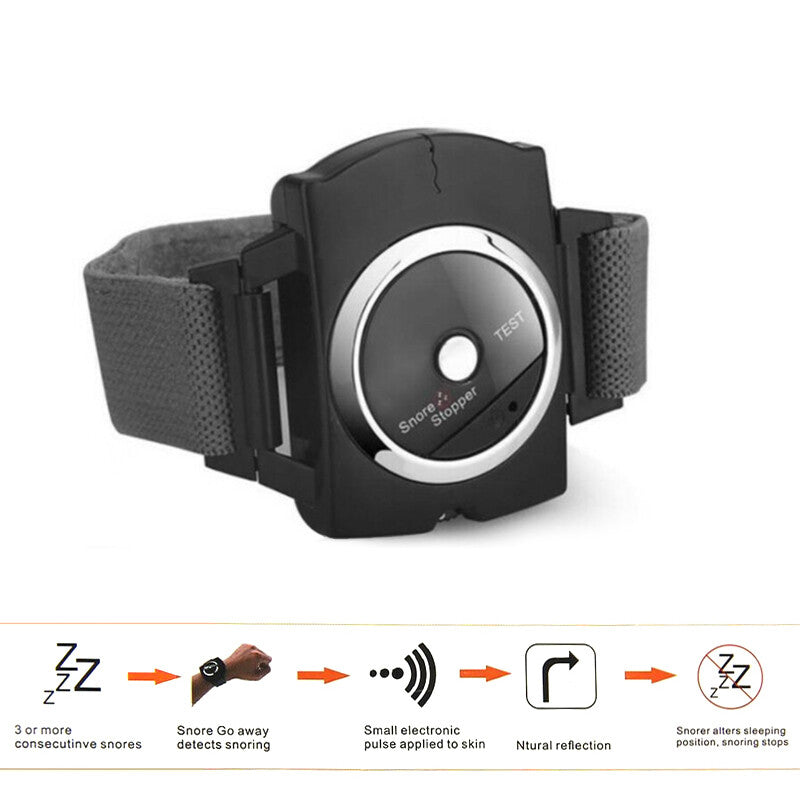 Professional Electronic Auto Anti Snore Wristband Solution Sleeping Night Guard Aide Snore Go Away