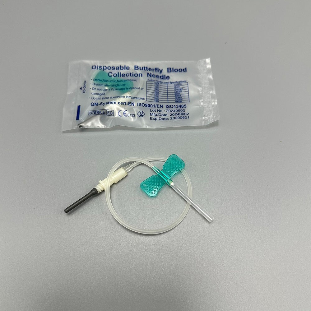 Disposable Butterfly Blood Collection Needle 21G 22G 23G 25G Sterile Clinical Lab Consumables Available In 50pcs & 100pcs Pack
