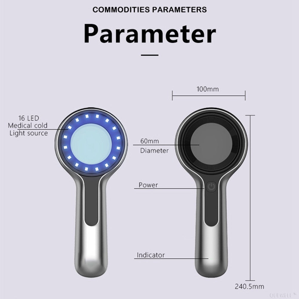 Rechargeable Wood's Lamp Skin Analyzer 365nm UV Skin Detector Skin Inspection Device for Human Skin Observation Pet Fungus Detection